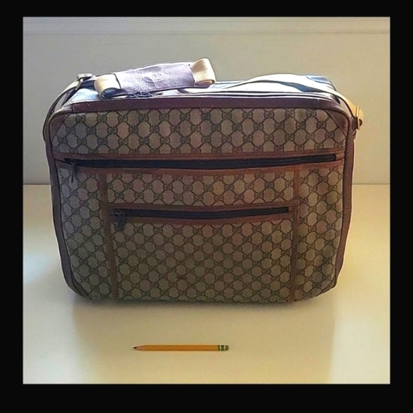 ๐ฎ๐น ๐ฅ Rare Gucci Vintage Large  Messenger Bag Zippered Case  ๐ฎ๐น ๐ฅ - Picture 3 of 16